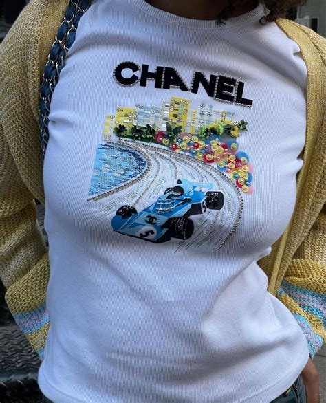 chanel flannel shirt|chanel tee shirt blouses.